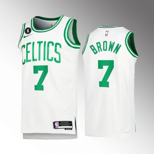 Boston Celtics Jaylen Brown 7 2022-23 Association Edition White Jersey Honor Russell