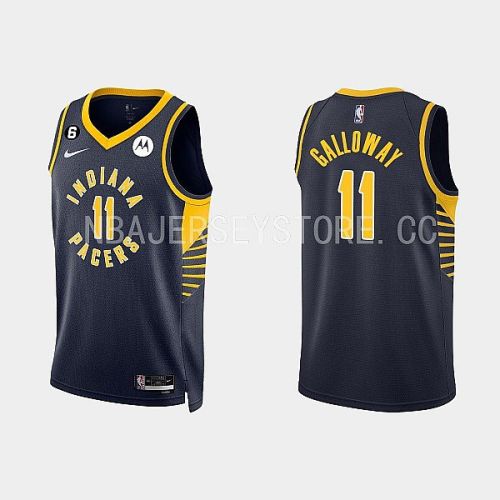 Indiana Pacers 11 Langston Galloway 2022-23 Icon Edition Black Men Jersey