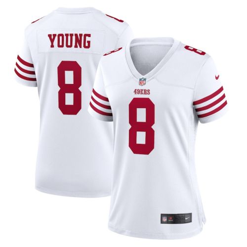 Steve Young 8 San Francisco 49ers Women Retired Game Jersey - White