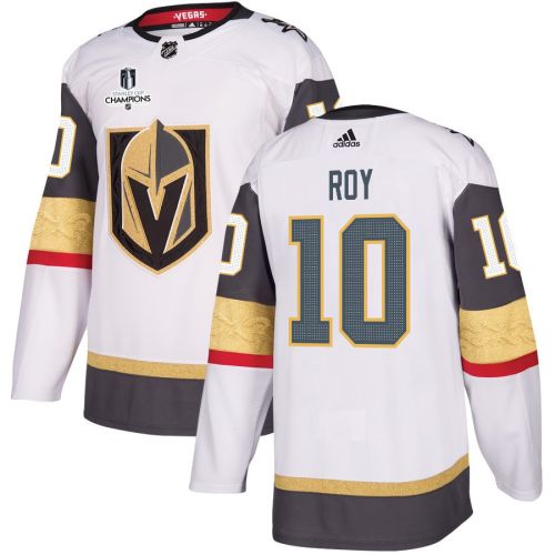 Nicolas Roy 10 Vegas Golden Knights Stanley Cup 2023 Champions Patch Away Breakaway Men Jersey - White