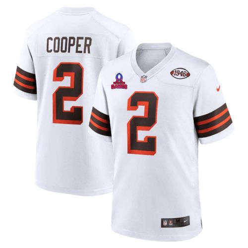 Amari Cooper 2 Cleveland Browns 2024 Pro Bowl Patch Alternate Game Men Jersey - White