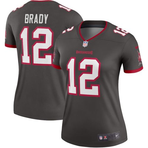 Tom Brady 12 Tampa Bay Buccaneers Women Alternate Legend Jersey - Pewter