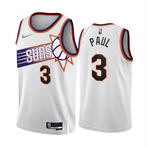 Chris Paul 3 Phoenix Suns 2022-23 White 3 Association Edition Jersey NBA 75th