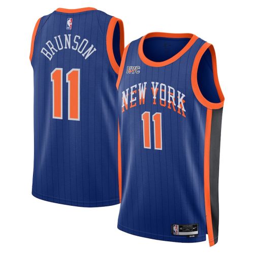 Jalen Brunson 11 New York Knicks 2023/24 City Edition Swingman Jersey - Blue