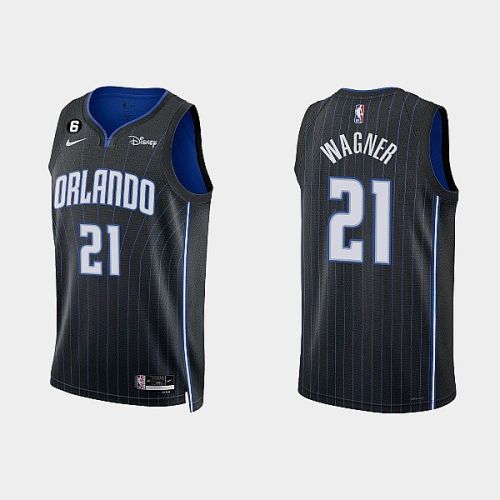 Orlando Magic 21 Moritz Wagner 2022-23 Icon Edition Black Men Jersey