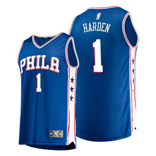 James Harden Philadelphia 76ers 1 Royal Jersey 2022 Trade - Men Jersey