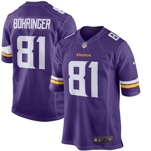 Moritz Bohringer 81 Minnesota Vikings Youth Team Color Game Jersey - Purple