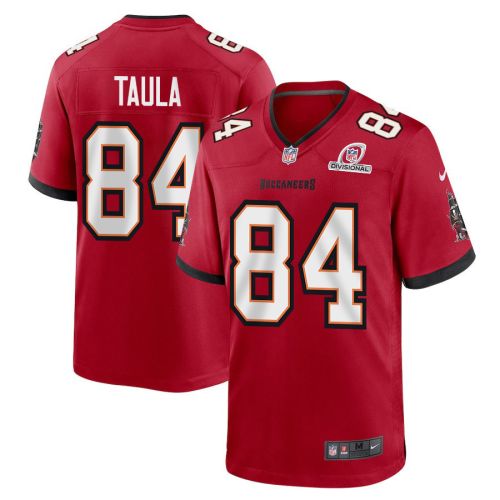 Tanner Taula 84 Tampa Bay Buccaneers 2024 Divisional Patch Game Men Jersey - Red