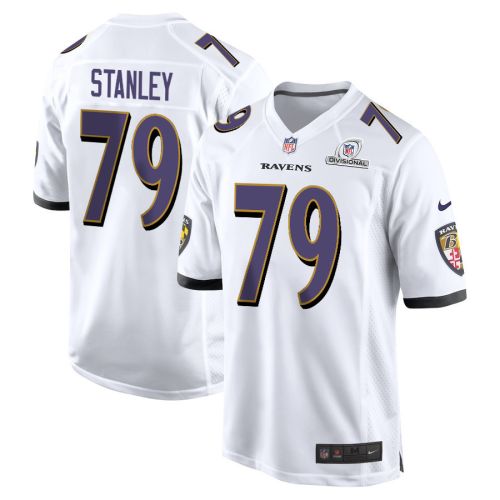 Ronnie Stanley 79 Baltimore Ravens 2024 Divisional Patch Game Men Jersey - White