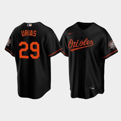 Men's Baltimore Orioles Ramon Urias 29 Alternate Black Jersey Jersey