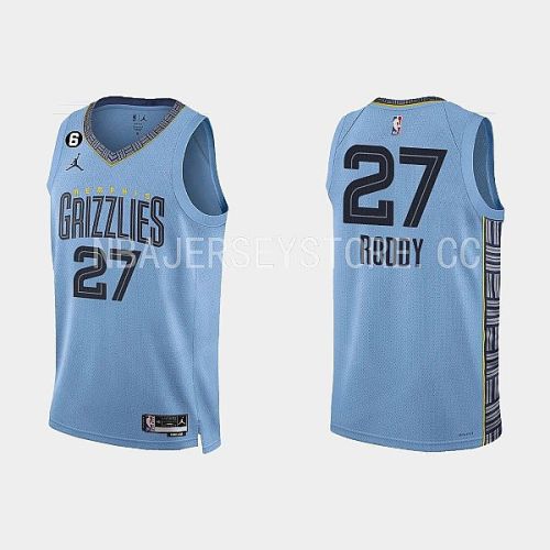 Memphis Grizzlies 27 David Roddy 2022-23 Statement Edition Light Blue Men Jersey