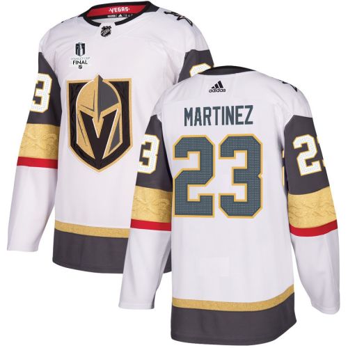 Alec Martinez 23 Vegas Golden Knights Stanley Cup 2023 Final Patch Away Breakaway Men Jersey - White