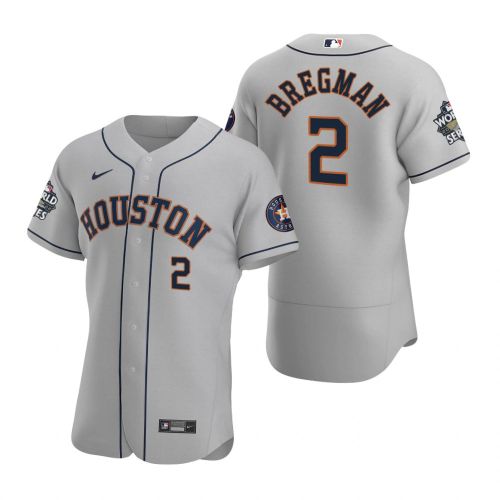 Houston Astros Alex Bregman 2 Gray 2022-23 World Series Jersey