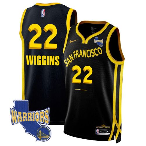 Andrew Wiggins 22 Golden State Warriors California Patch 2023/24 City Edition Swingman Jersey - Black