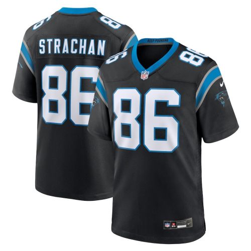 Mike Strachan 86 Carolina Panthers Game Men Jersey - Black