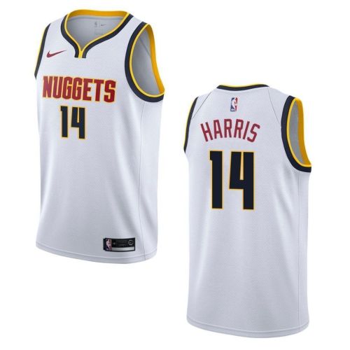 Men's Denver Nuggets 14 Gary Harris Association Swingman Jersey - Wihte