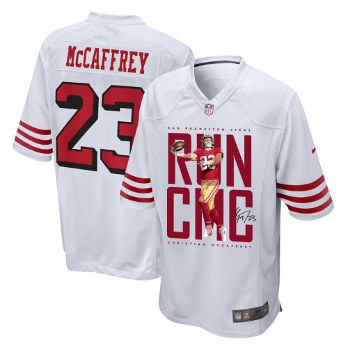 Christian McCaffrey 23 San Francisco 49ers Offensive Ace White Game Jersey - Men