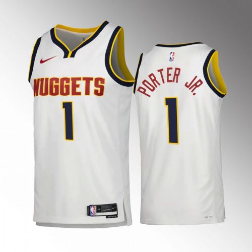 Michael Porter Jr. 1 2022-23 Denver Nuggets White Association Edition Jersey Swingman