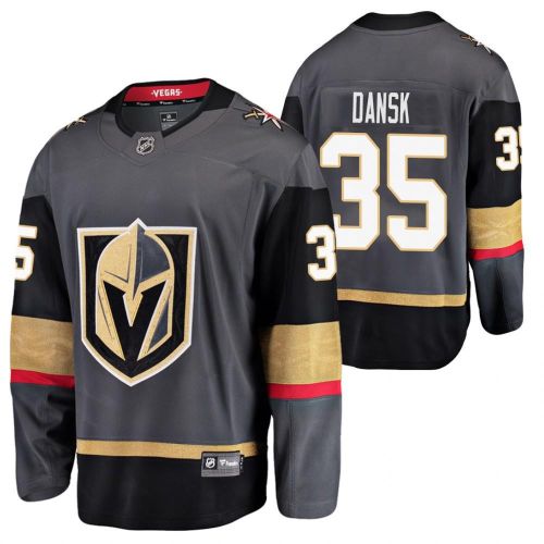 Men Vegas Golden Knights Oscar Dansk 35 Home Breakaway Player Black Jersey Jersey