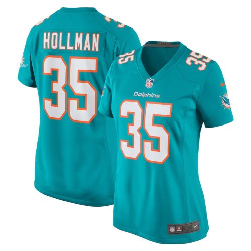 Ka'Dar Hollman 35 Miami Dolphins Women Home Game Jersey - Aqua