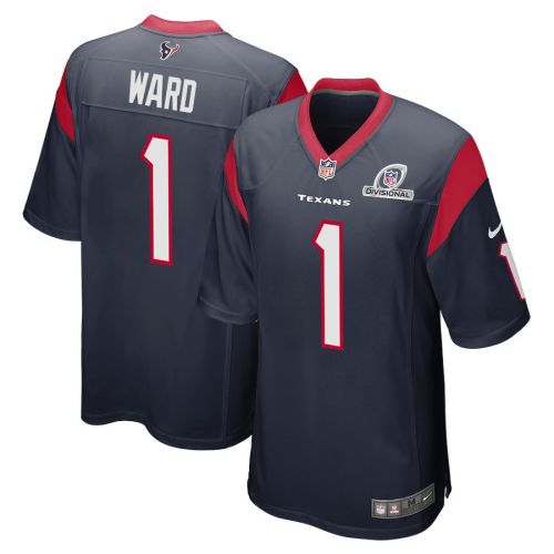 Jimmie Ward 1 Houston Texans 2024 Divisional Patch Game Men Jersey - Navy