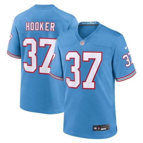 Amani Hooker 37 Tennessee Titans Men Oilers Throwback Game Jersey - Light Blue