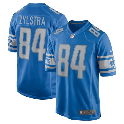 Shane Zylstra 84 Detroit Lions Men's Game Jersey - Blue