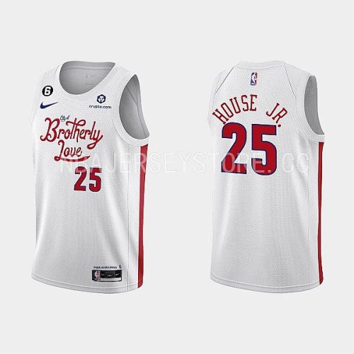 Philadelphia 76ers 25 Danuel House Jr. 2022-23 City Edition White Men Jersey