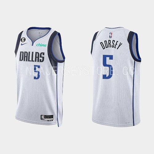 Dallas Mavericks Tyler Dorsey 5 2022-23 Association Edition White Men Jersey Swingman