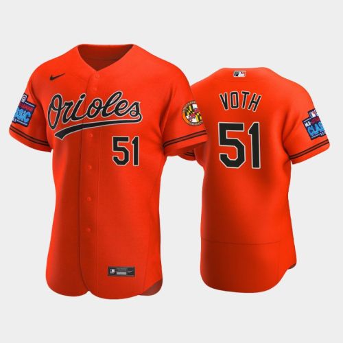 Austin Voth 51 Little League Classic 2022-23 Baltimore Orioles Orange Alternate Jersey