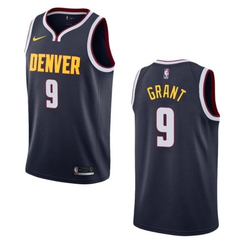 Men's Denver Nuggets 9 Jerami Grant Icon Swingman Jersey - Navy