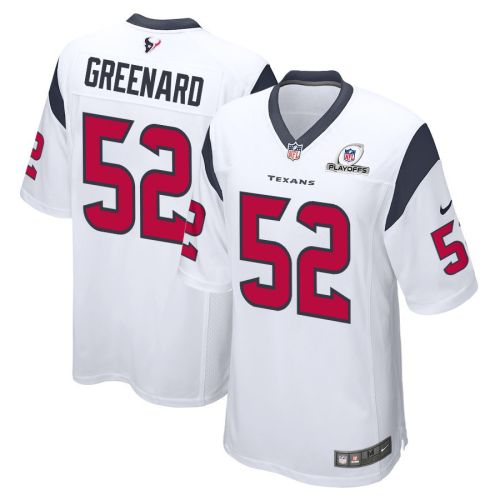 Jonathan Greenard 52 Houston Texans 2023 Playoffs Patch Game Men Jersey - White