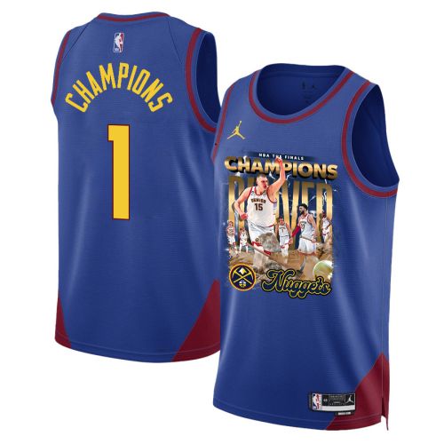 Nikola Jokić Denver Nuggets Superstar 2023 NBA The Final Champions Swingman Jersey - Blue