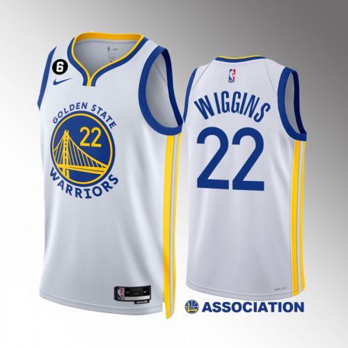 Andrew Wiggins 22 2022-23 Golden State Warriors White Association Edition Jersey NO.6 Patch