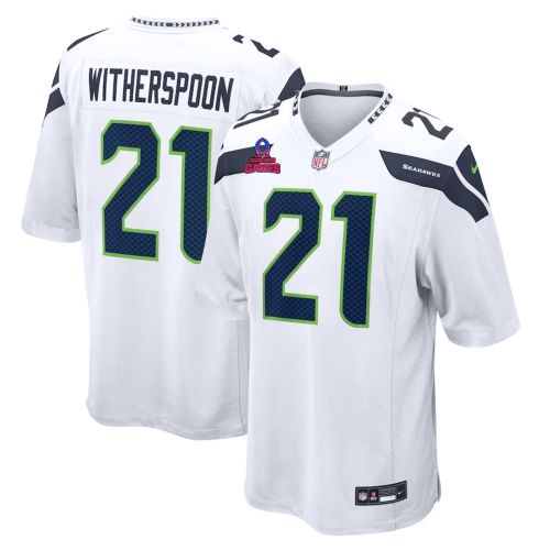 Devon Witherspoon 21 Seattle Seahawks 2024 Pro Bowl Patch Game Men Jersey - White