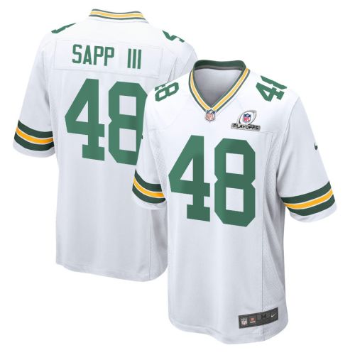 Benny Sapp III 48 Green Bay Packers 2023 Playoffs Patch Game Men Jersey - White