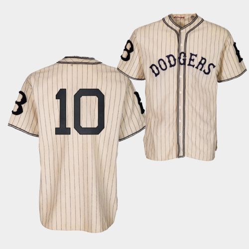 Brooklyn Dodgers Justin Turner 1933 Heritage 10 Gold Pinstripe Jersey