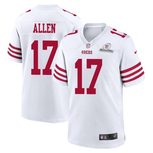 Brandon Allen 17 San Francisco 49ers 2024 Divisional Patch Game Men Jersey - White