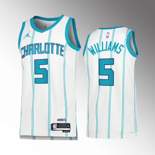 Mark Williams 5 2022-23 Charlotte Hornets White Association Edition Jersey Swingman