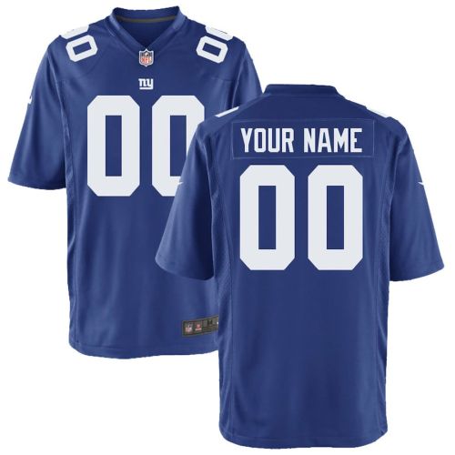 New York Giants Youth Custom 00 Game Jersey - Royal