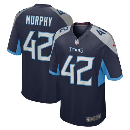 Caleb Murphy 42 Tennessee Titans Men Team Game Jersey - Navy