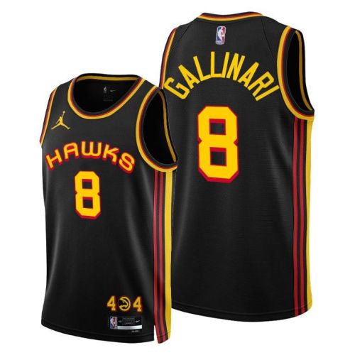 Atlanta Hawks 8 Danilo Gallinari 2022-23 Statement Edition Jersey Black - Men Jersey