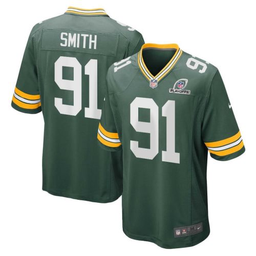 Preston Smith 91 Green Bay Packers 2023 Playoffs Patch Game Men Jersey - Green