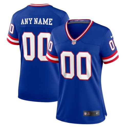 New York Giants Women's Classic Custom 00 Game Jersey - Royal