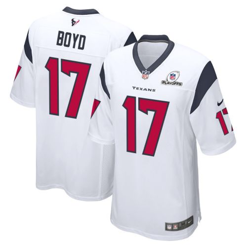 Kris Boyd 17 Houston Texans 2023 Playoffs Patch Game Men Jersey - White