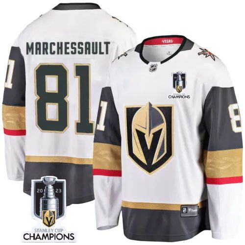 Jonathan Marchessault 81 Vegas Golden Knights 2023 Stanley Cup Champions Patch Away Breakaway Player Jersey - White