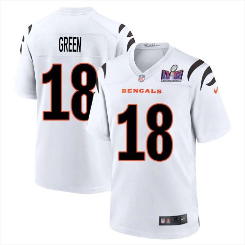 A. J. Green 18 Cincinnati Bengals Super Bowl LVIII Men Away Limited Jersey - White