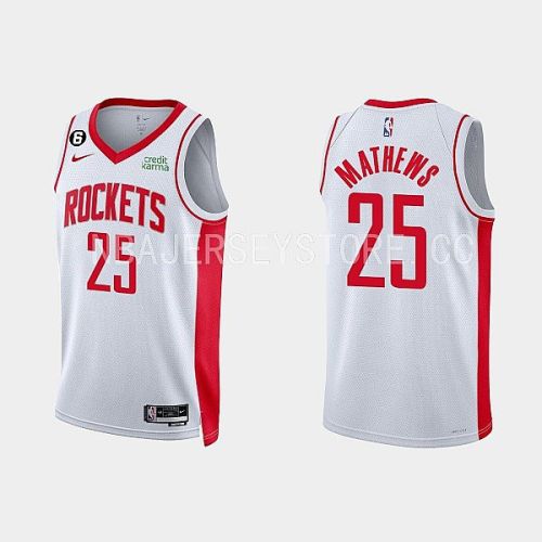 Houston Rockets Garrison Mathews 25 2022-23 Association Edition White Men Jersey Swingman