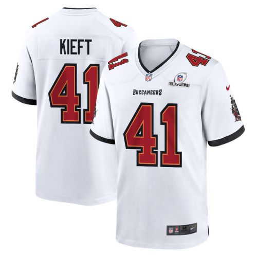 Ko Kieft 41 Tampa Bay Buccaneers 2023 Playoffs Patch Game Men Jersey - White