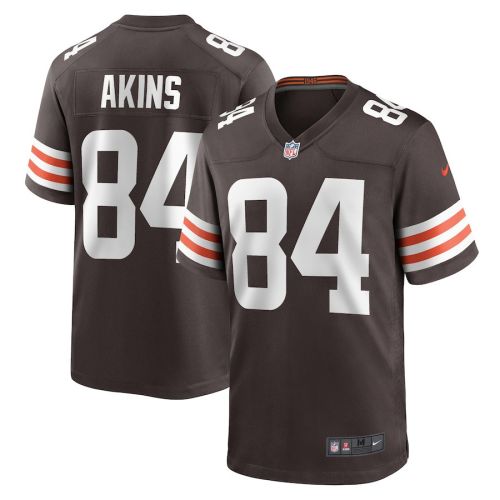 Jordan Akins 84 Cleveland Browns Men's Team Game Jersey - Brown